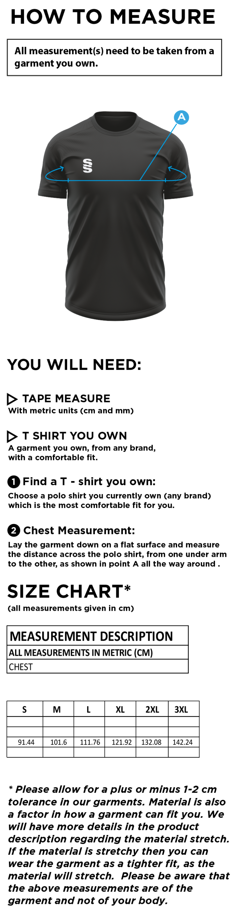 Leconfield House T-shirt - Black - Size Guide