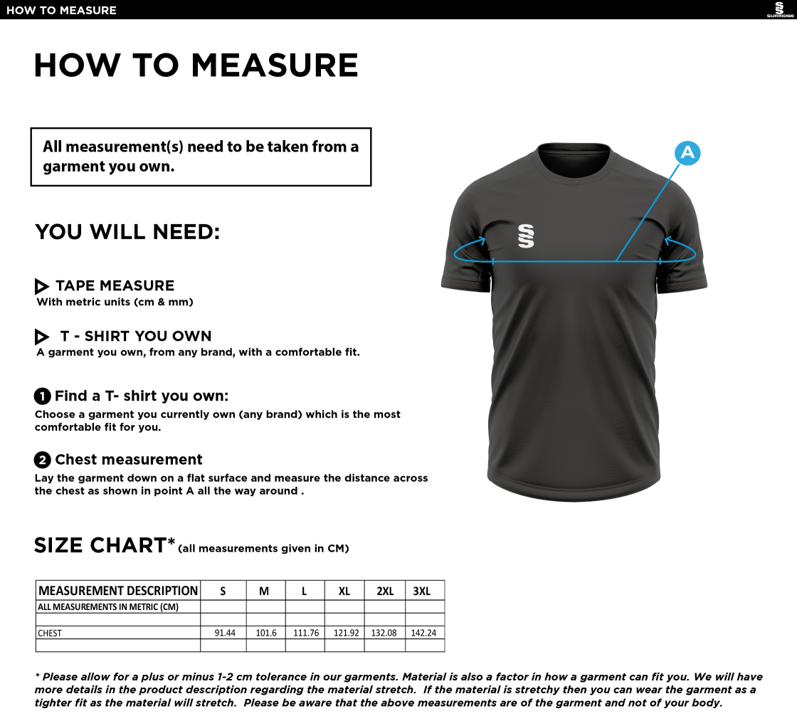 Cade Boarding House T-Shirt - Charcoal - Size Guide