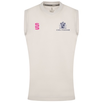 Crested Blast Sleeveless Cricket Sweater - Girls Fit