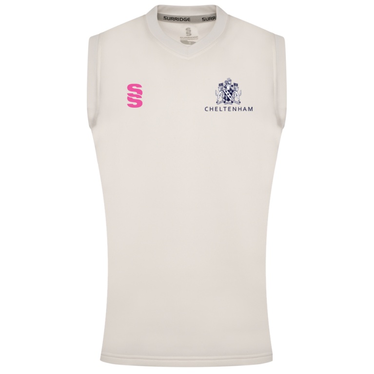 Crested Blast Sleeveless Cricket Sweater - Girls Fit