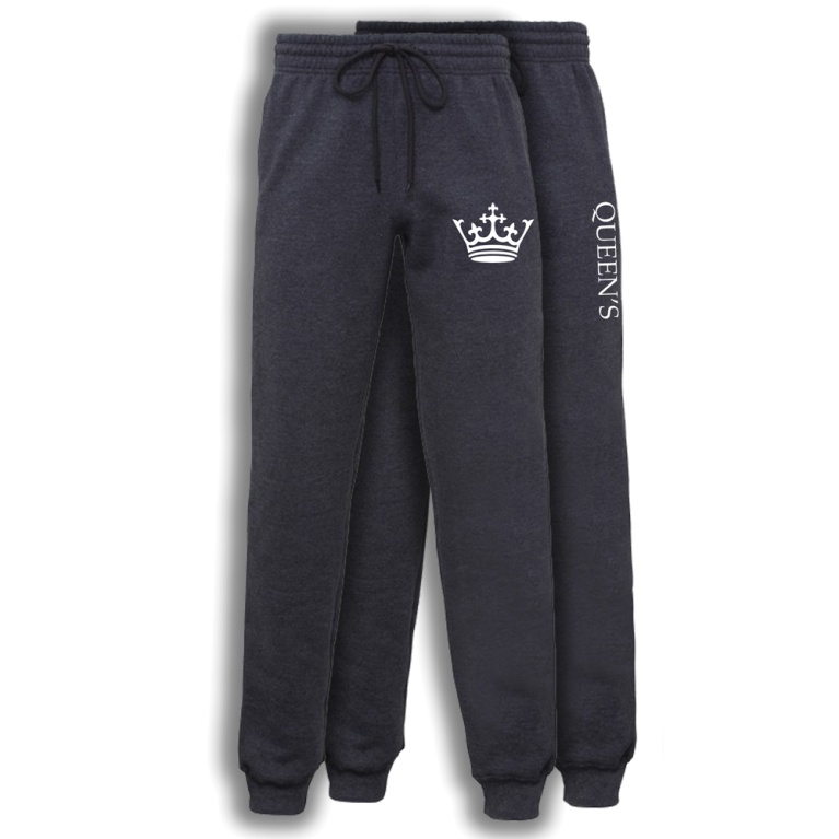 Queen's House Tracksuit Bottoms - Charcoal