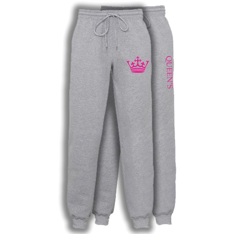 Queen's House Tracksuit Bottoms - Grey Marl