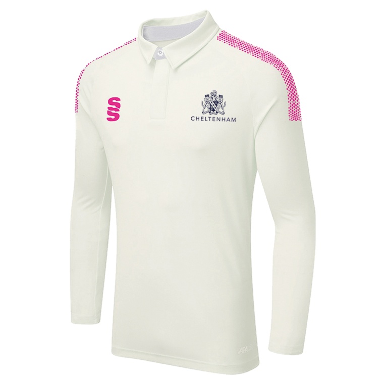 Crested Dual Cricket Shirt Long Sleeve