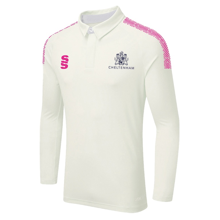 Crested Dual Cricket Shirt Long Sleeve