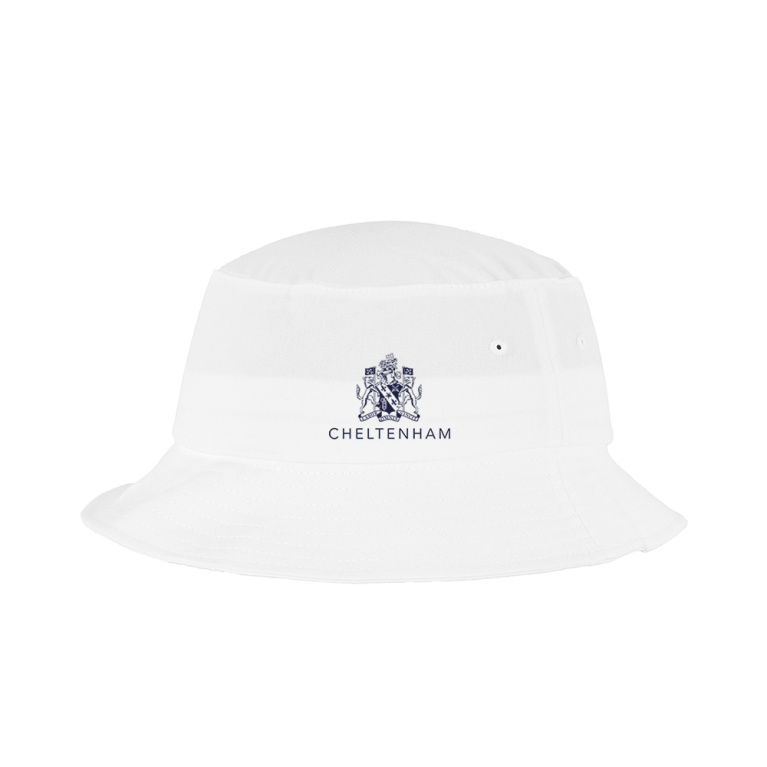 Crested Bucket Hat White